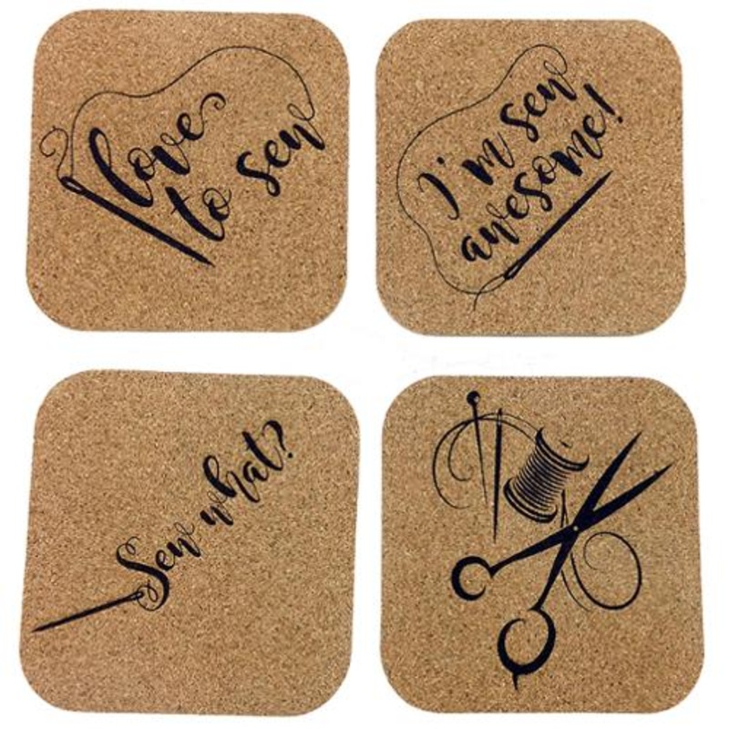 Gift - Coasters - Sew Needle Cork Coasters - 4ct FF1401