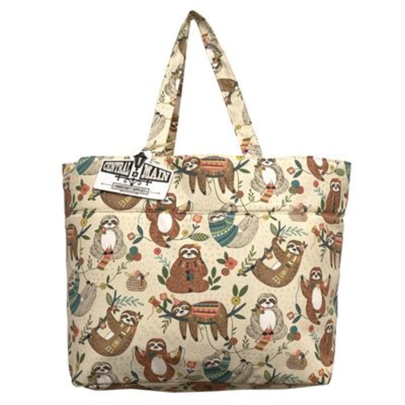 Gift Drawstring Tote Bag - Crafting Sloths