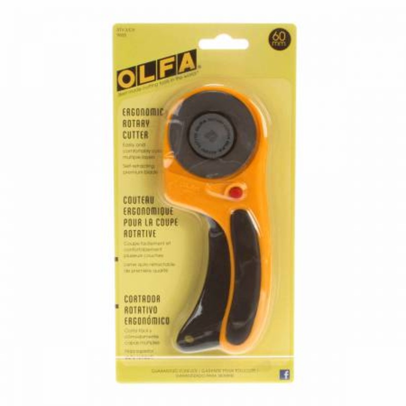 Notions Olfa Ergonomic 60mm Rotary Cutter - RTY3DX