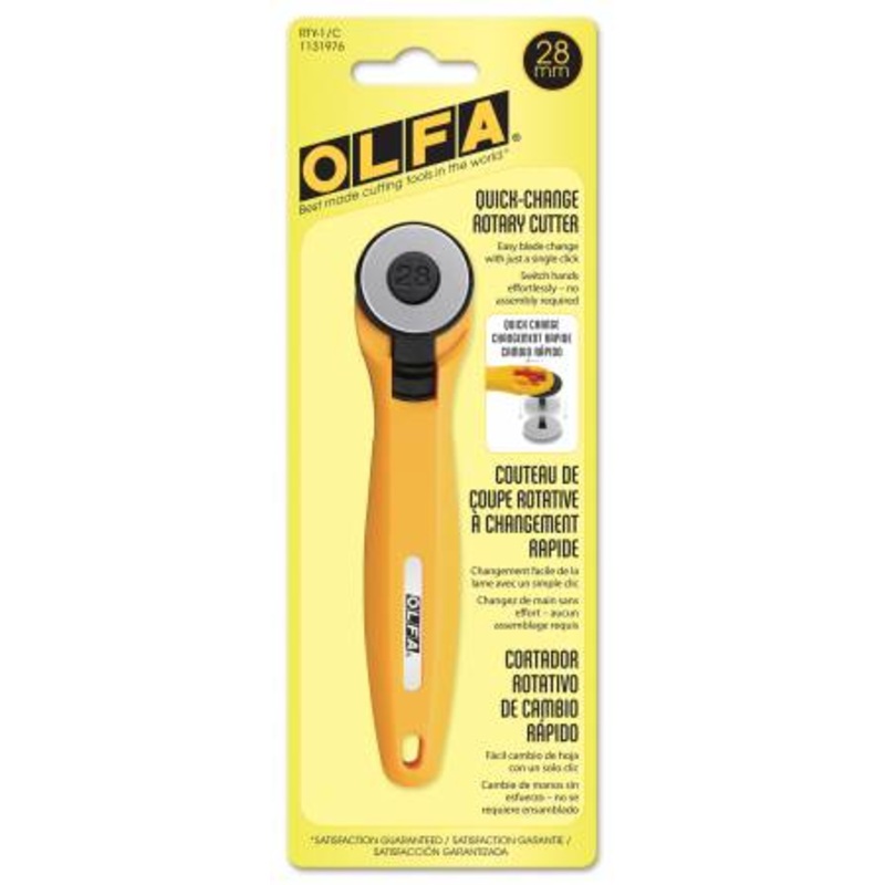Notions Olfa Quick Change Rotary Cutter 28mm - RTY1C