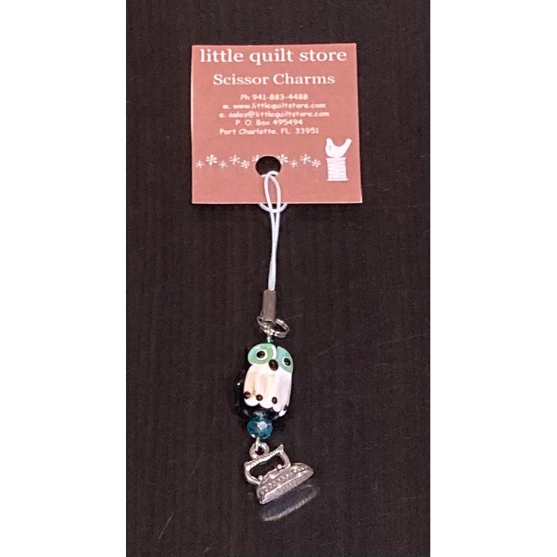 Scissor Charm - Black Owl