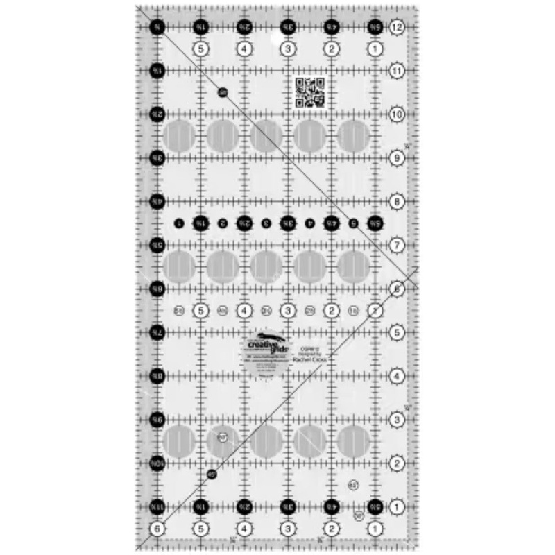 Creative Grids Quilt Ruler 6-1/2in x 12-1/2in