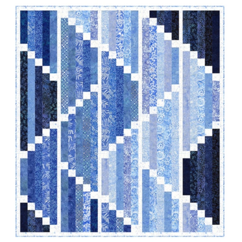 Kit Bluebell Strip Ripple - Batiks