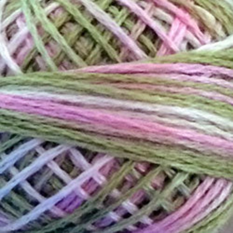 M63 - Early Spring - dusty roses and limes - 3-Strand Cotton Floss