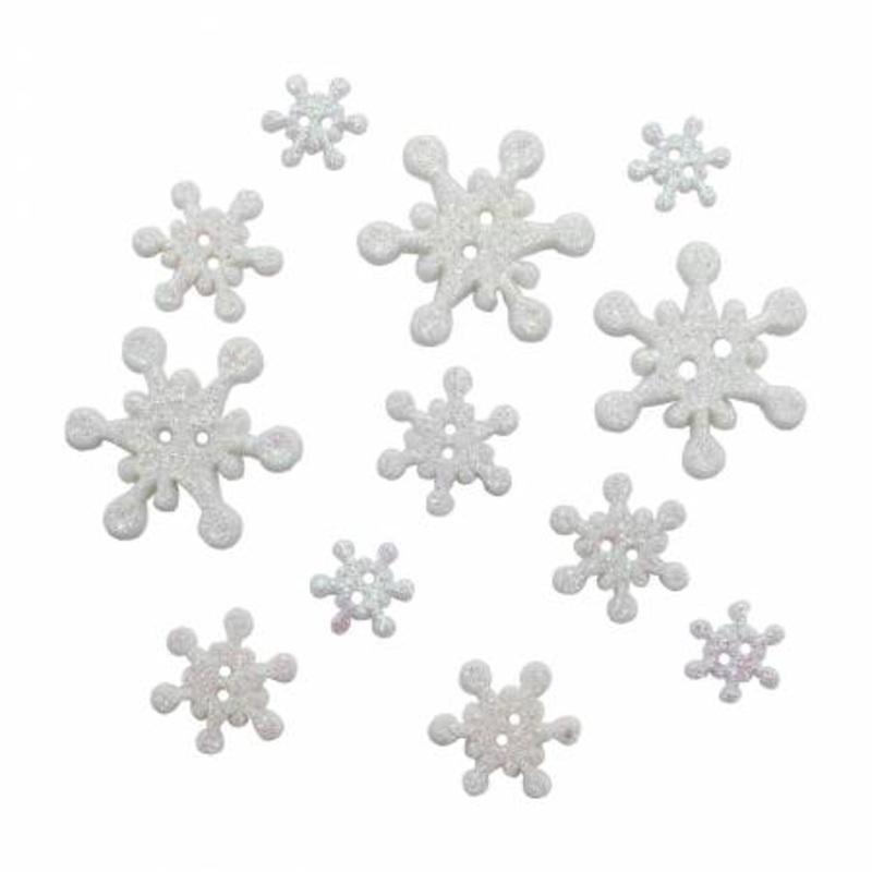Notions Glistening Snow Buttons -  BG4839