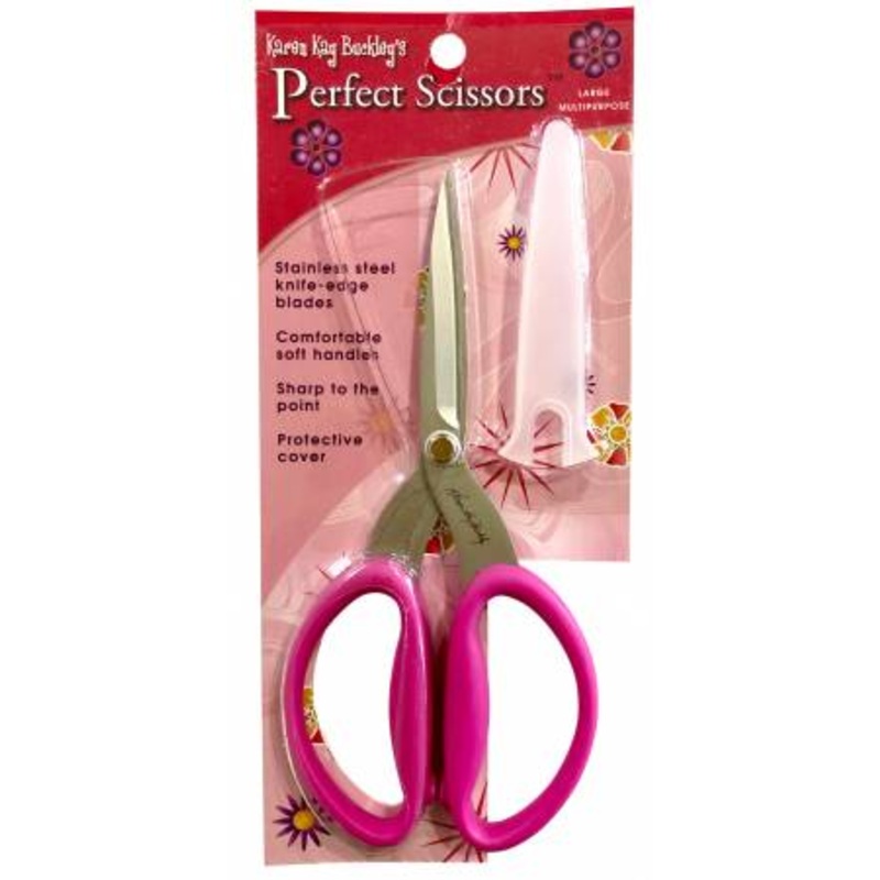 Notions Perfect Scissors Karen Kay Buckley Large Pink Multi Purpose  KKB027