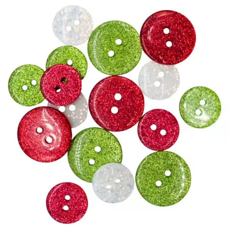 Notions Santa's Sparkle Buttons BG4841