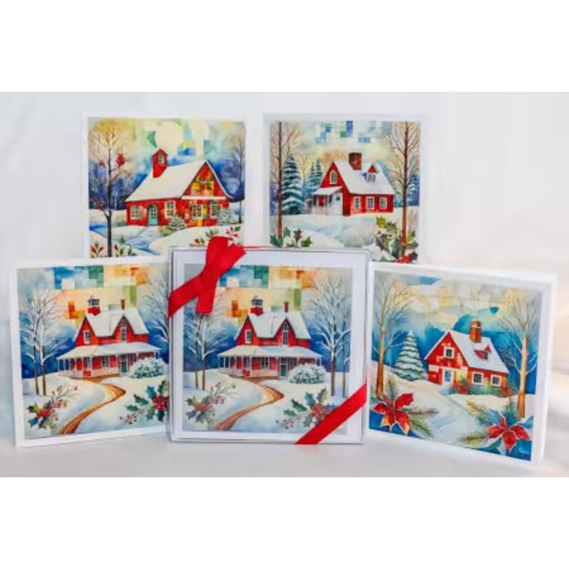 Gifts - Home for the Holidays Boxed Card Set Square QBF-820155-SQ