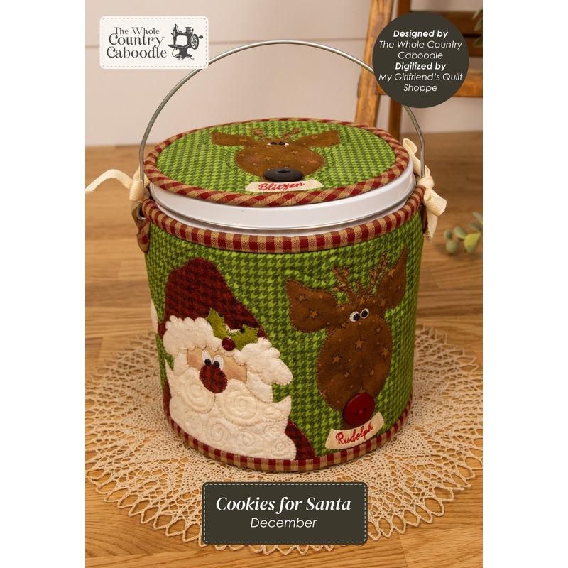 Kit Cozy Canister Cookies for Santa MACHINE EMBROIDERY VERSION