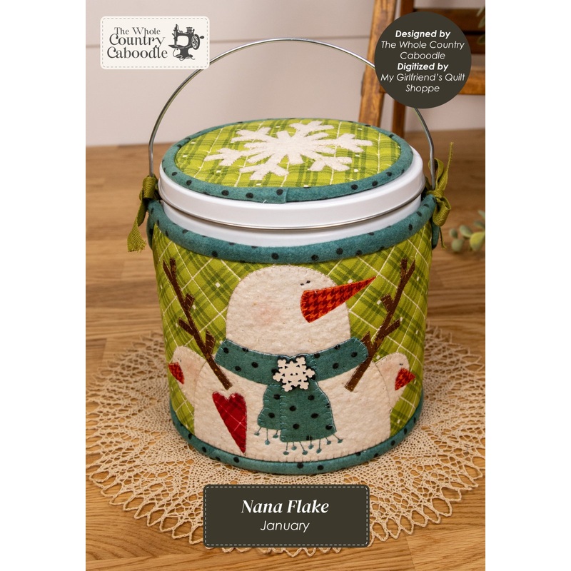 Kit Cozy Canister Nana Flake MACHINE EMBROIDERY VERSION