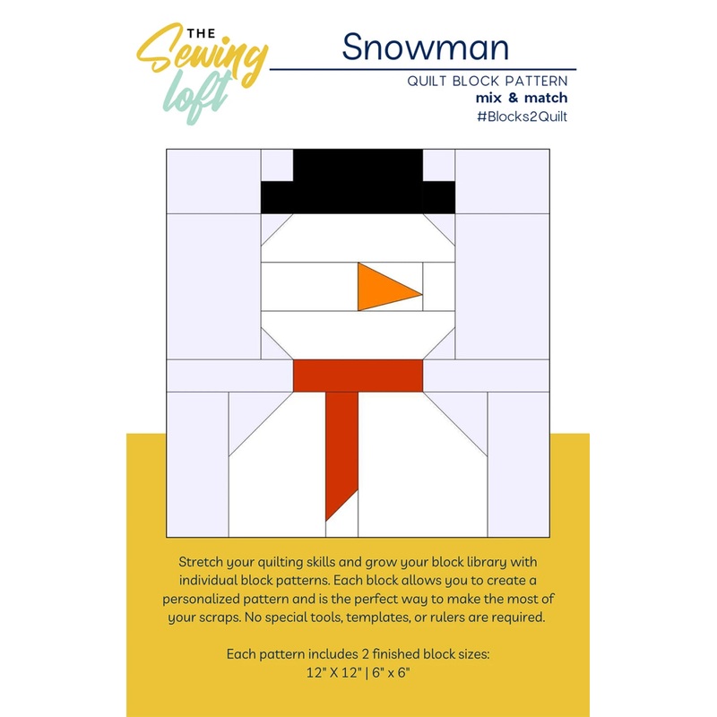 Pattern - The Sewing Loft Snowman Quilt Block - TSL2404