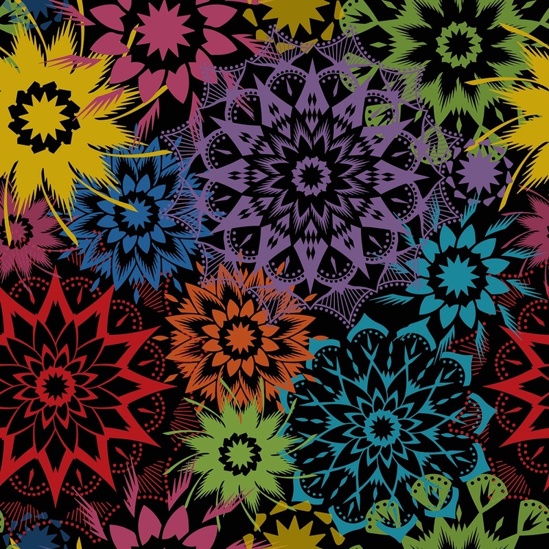 Fabric - Timeless Treasures 108-inch Wide - Silhouette Stars - CDX2973-CARNIVAL