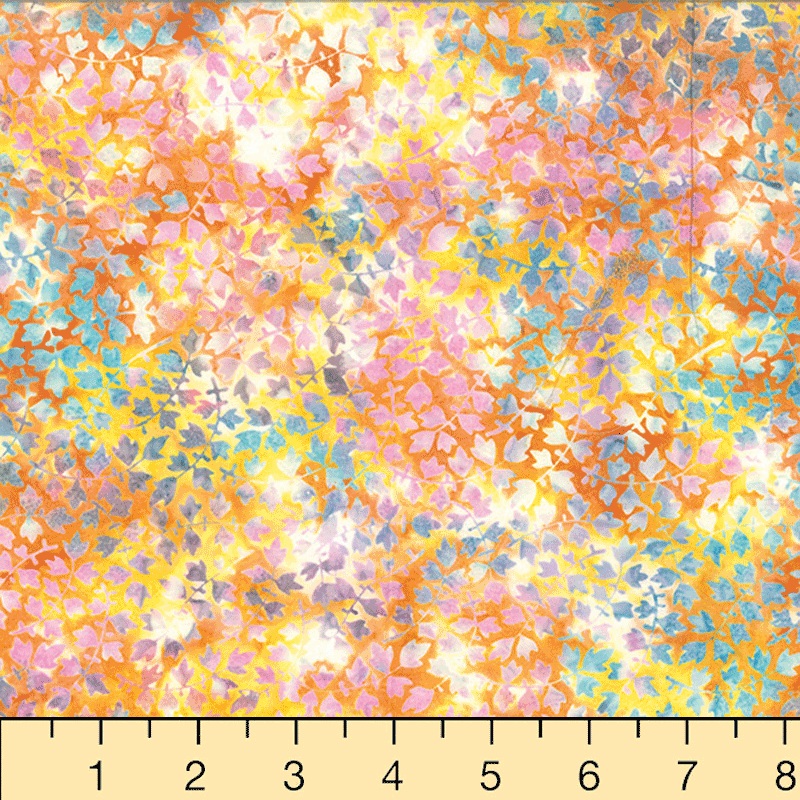 Hoffman Packed Leaves Batik - Mimosa Batik