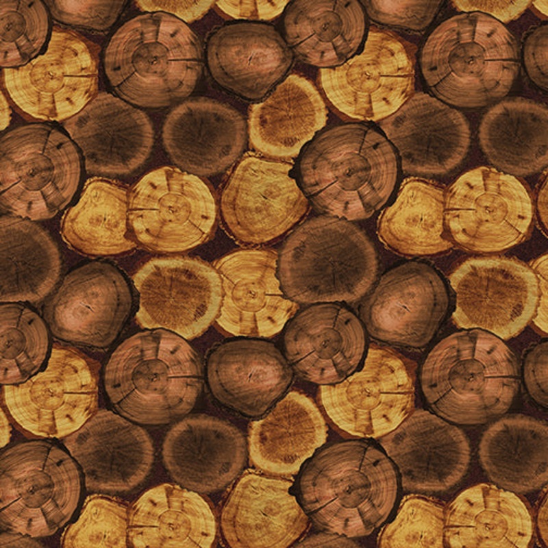 Kansas Nature Walk - Rustic Logs Russet.  08968 88