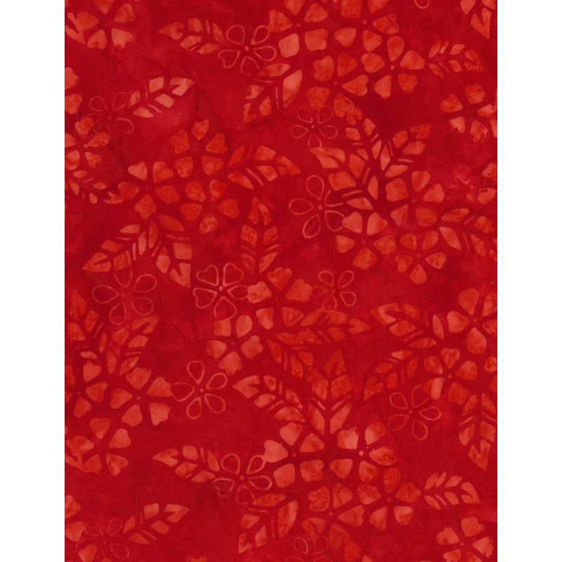 Timeless Treasures Blossom Batik - Tonga Scarlet