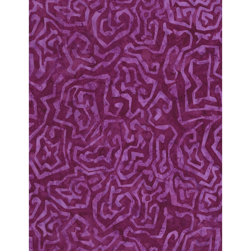 Timeless Treasures Maze Batik - Tonga Violet