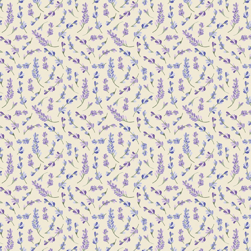 Bee Haven: LAVENDULA CREAM Fabric (1/2 yd)