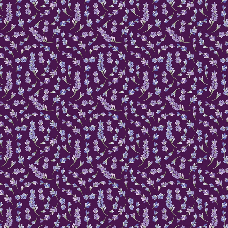 Bee Haven: LAVENDULA DARK PLUM Fabric (1/2 yd)