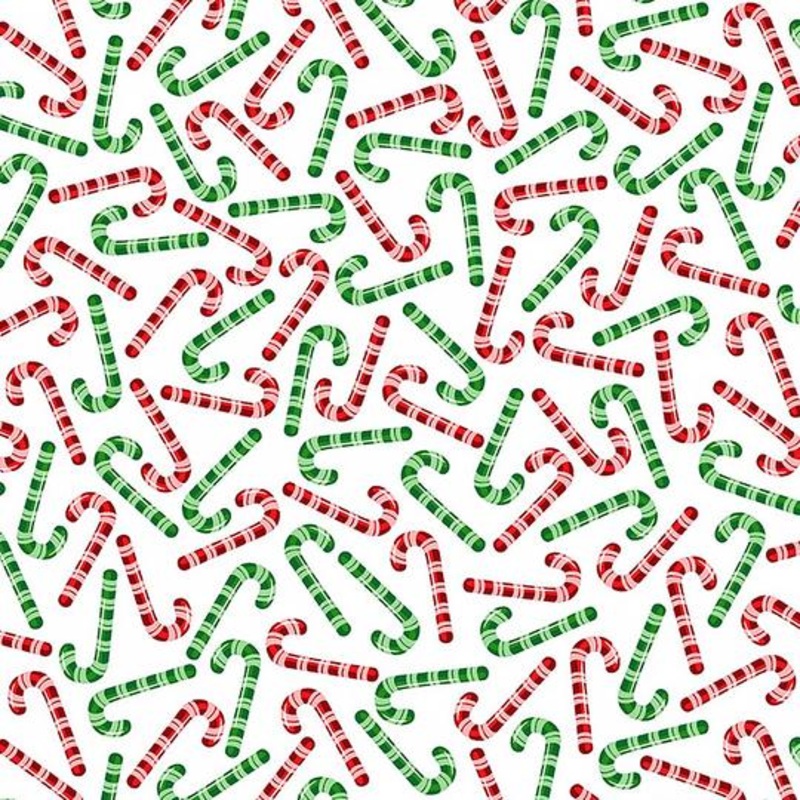 Camp Joy Candy Cane Celebration White  #07975-09