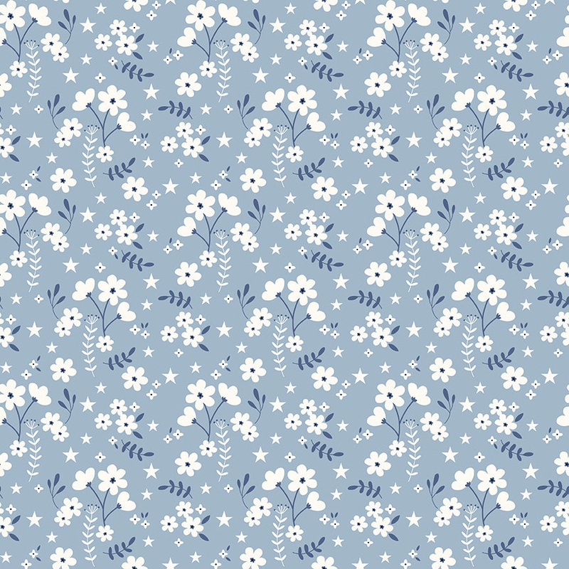 Freedom Garden: DITSY FLORAL SKY Fabric (1/2 yd)