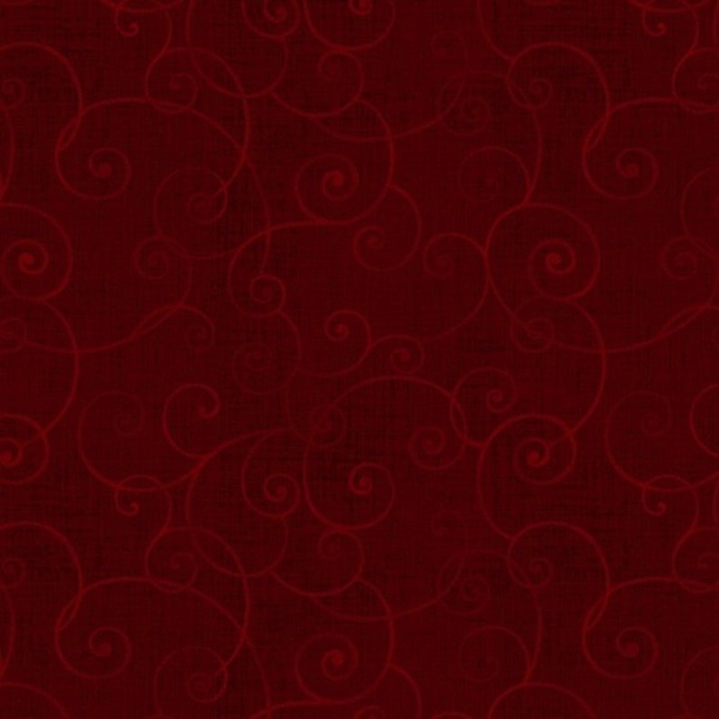 Henry Glass Fabric - Whimsey Basic - Soothing Swirl -  Crimson - 8945-89