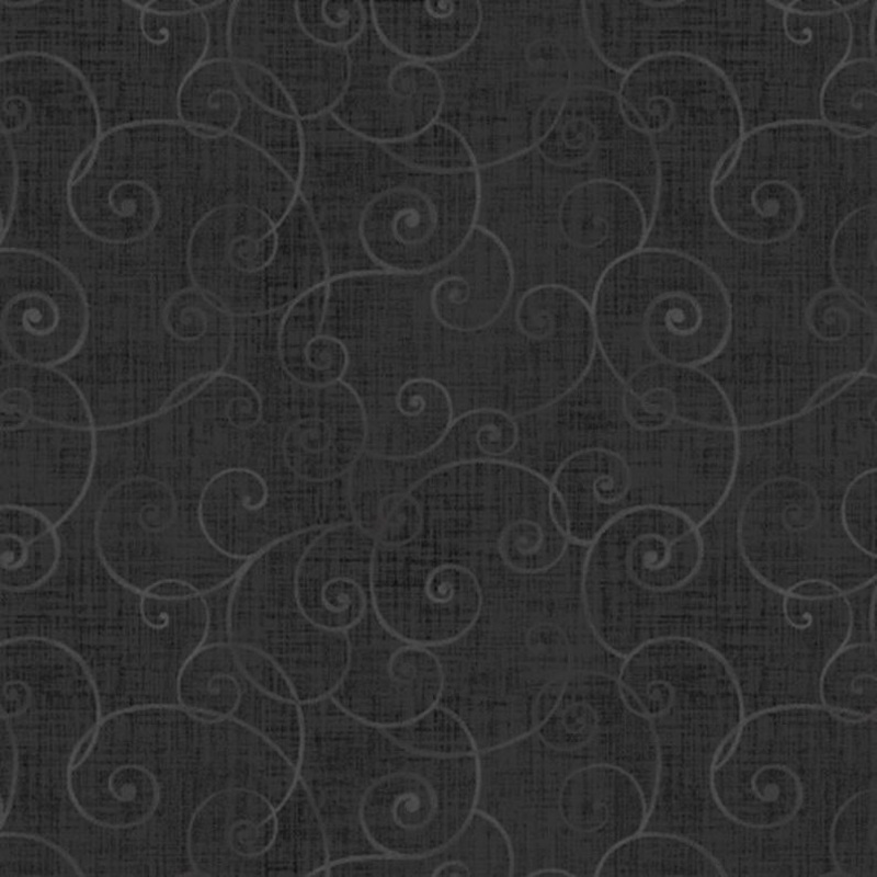Henry Glass Fabric - Whimsy Basic - Soothing Swirl - Charcoal - 8945-95