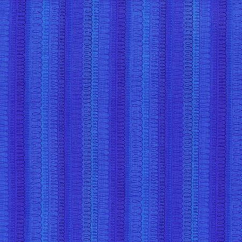 Hopscotch - Loop De Loop - Electric Blue Fabric  3218-001