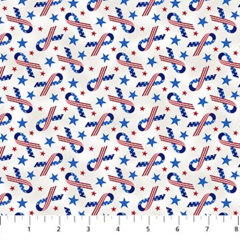 Liberty Ride Patriotic Ribbon Fabric  23434-10