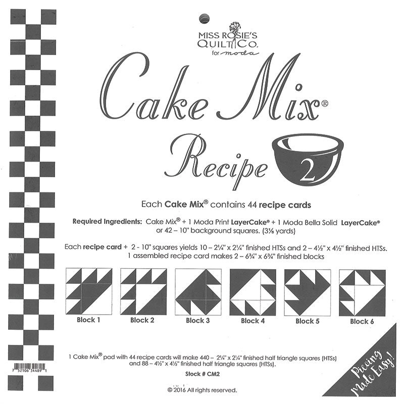 Notion Cake Mix Recipe Set 2 44pgs