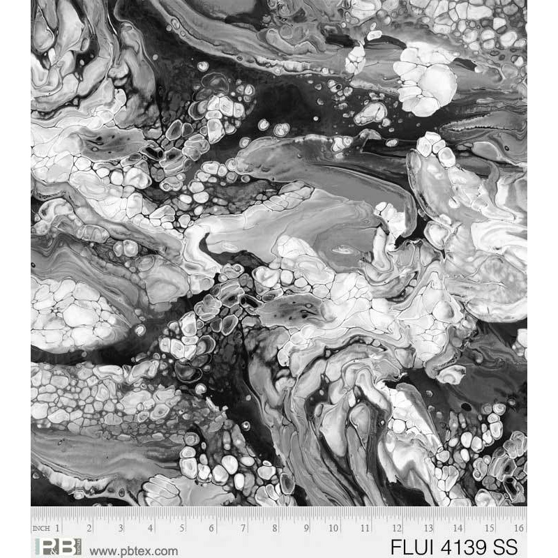 P&B Textiles - Fluidity - Digitally Printed - Marble - Gray   04139SS