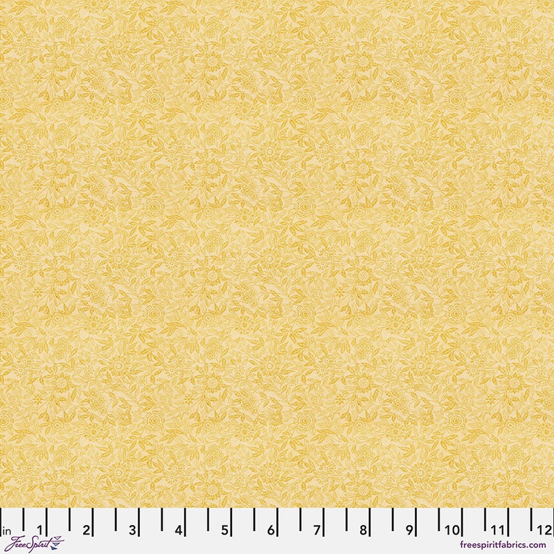 Eclectic Elements Palette: YELLOW TINY PRINT Fabric (1/2 yd.)