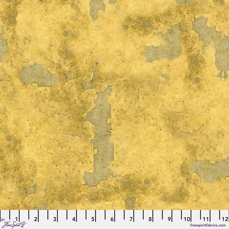 Eclectic Elements Palette: YELLOW VINTAGE Fabric (1/2 yd.)