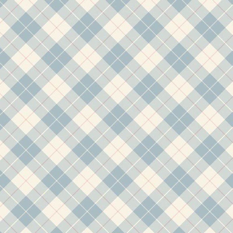 Just Rosy: SKY PLAID Fabric (1/2 yd)