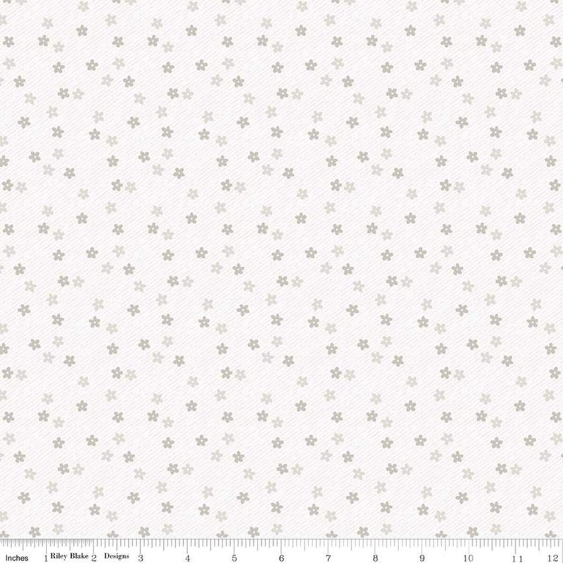 Lights On 2: OOPS-A-DAISY White-on-White Fabric (1/2 yd.)