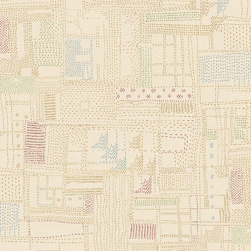 Marcus Fabrics Thread the Needle by Laura Berringer Stitchery Cream 0834-0142