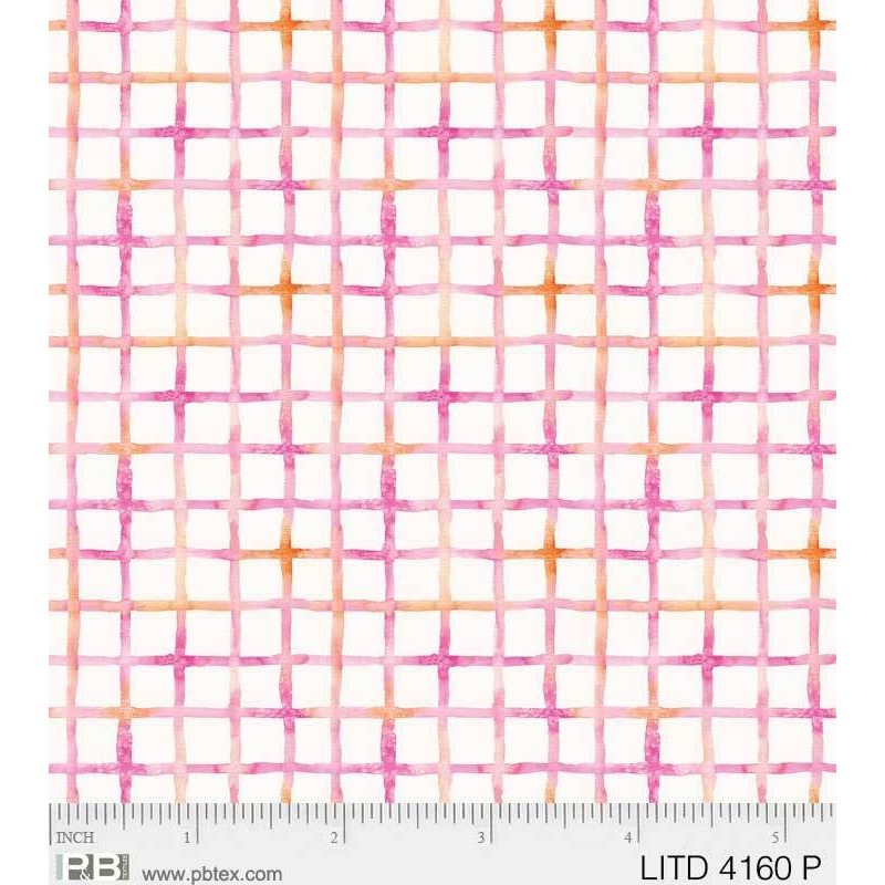P & B Textiles - Little Darlings - Pink Checkered LITD 4160 P