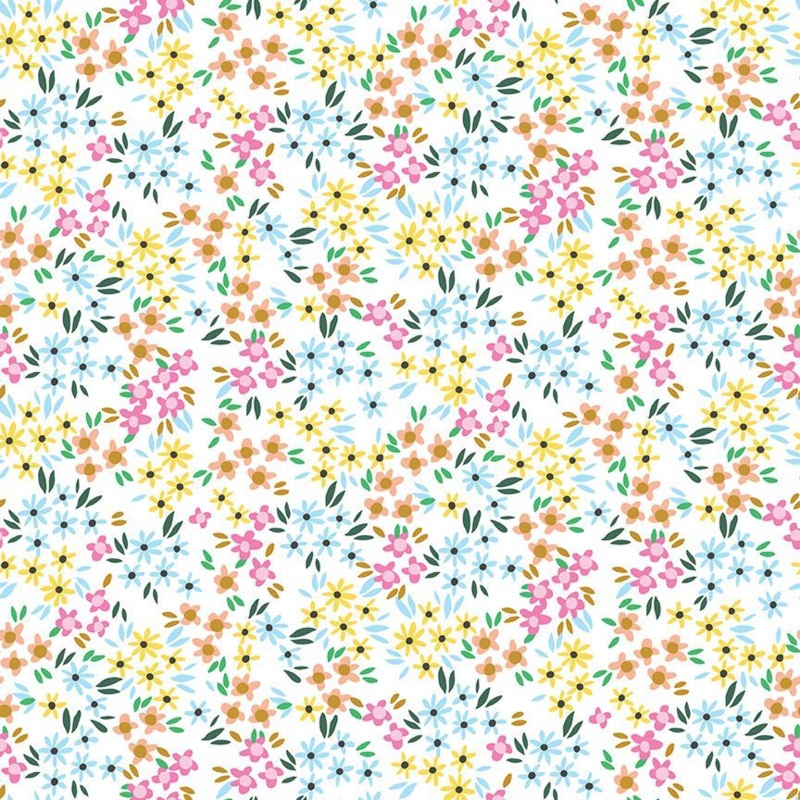 Pineapple Crush: FLORAL HAZE Fabric (1/2 yd)