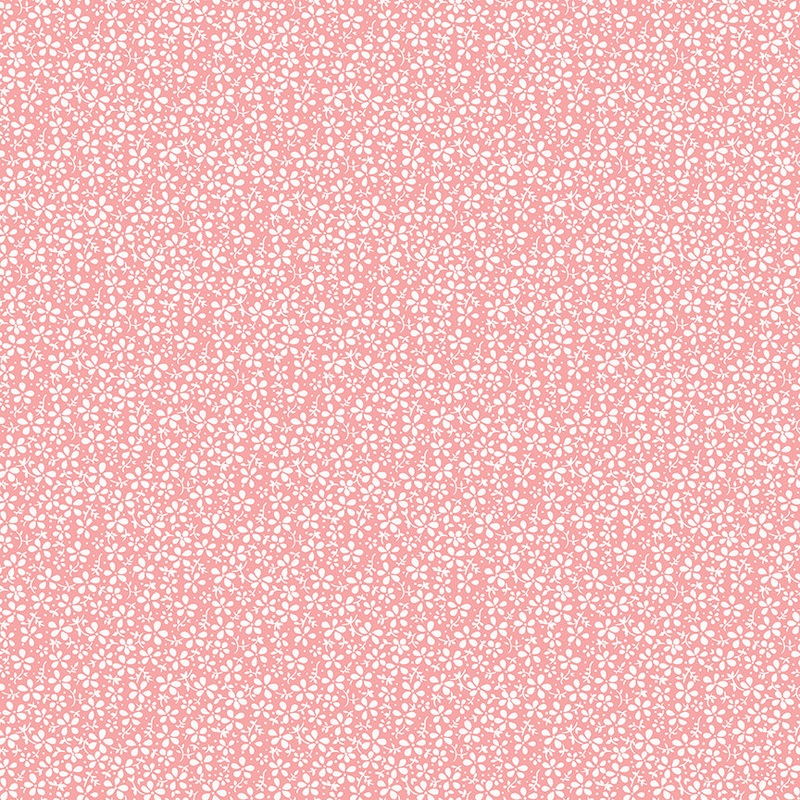 Precious Petites: DAISIES CORAL Fabric (1/2 yd)