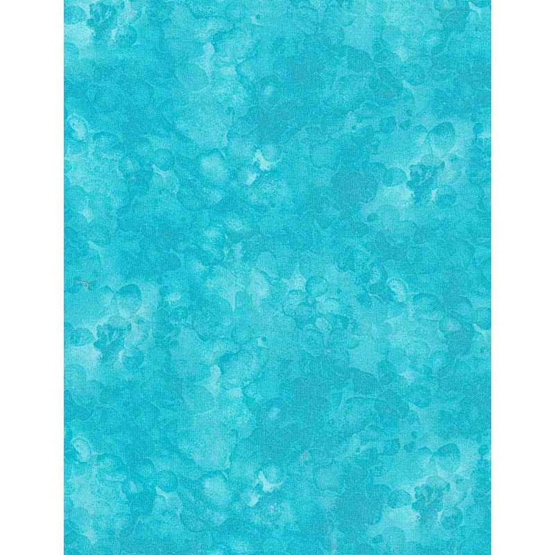 Solid-ish Watercolor Texture: TURQUOISE Fabric (1/2 yd)