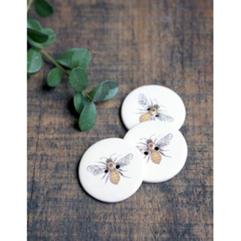 Ceramic Bee Buttons