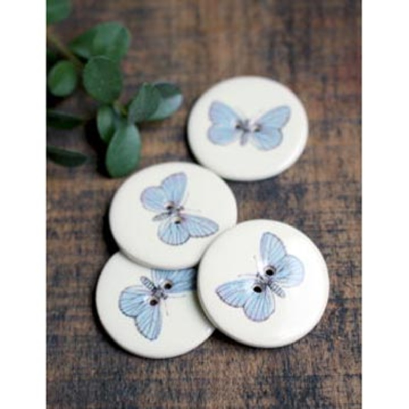 Ceramic Butterfly Buttons