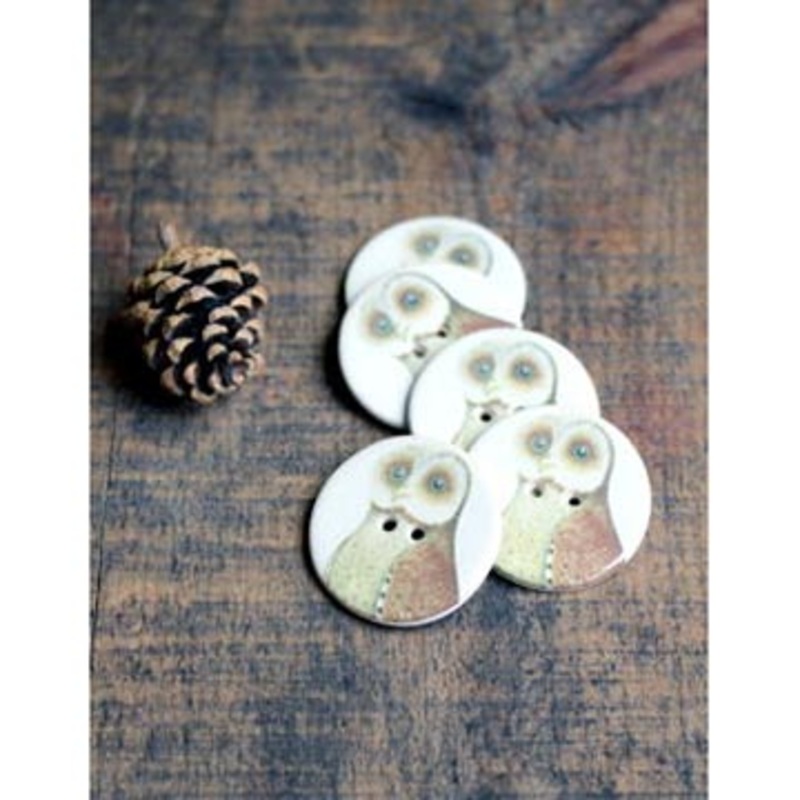 Ceramic Owl Buttons