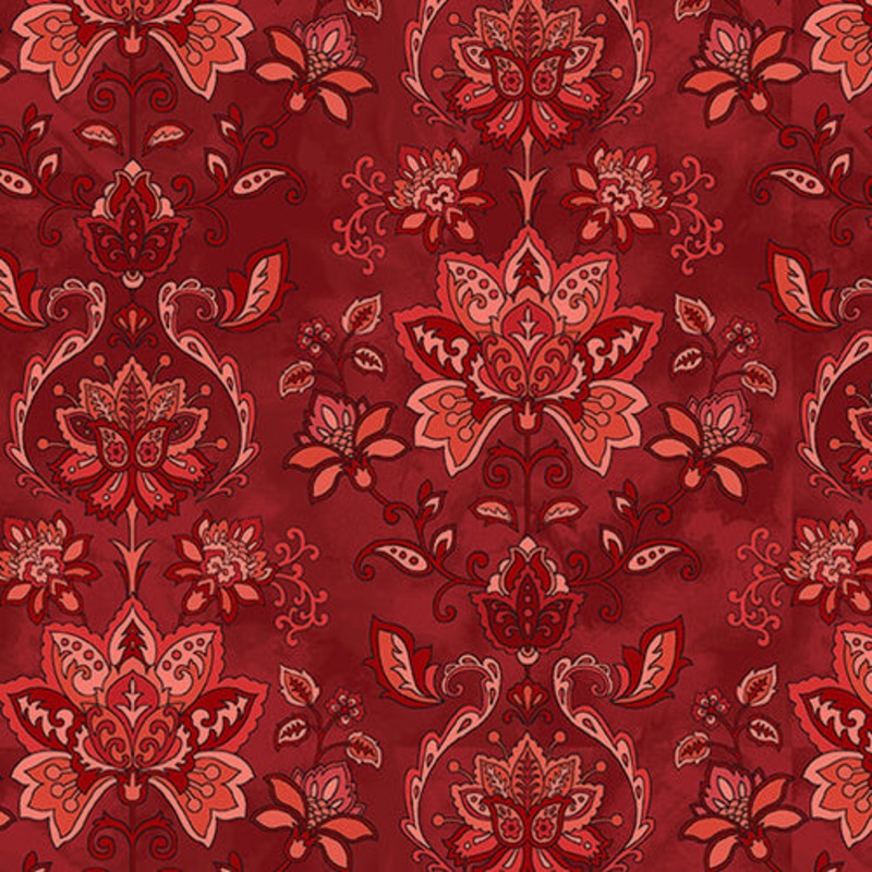 Henry Glass Jacobean Joyeux 2657-88 Red