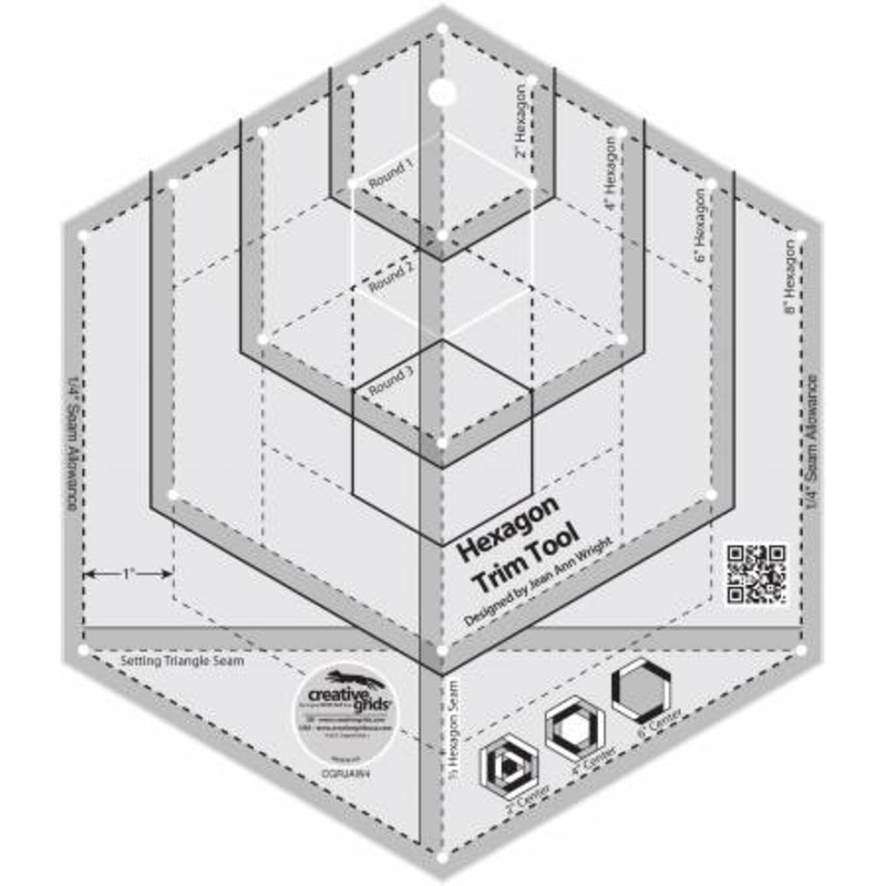 Ruler  Creative Grids Hexagon Trim Tool Quilt Ruler # CGRJAW4