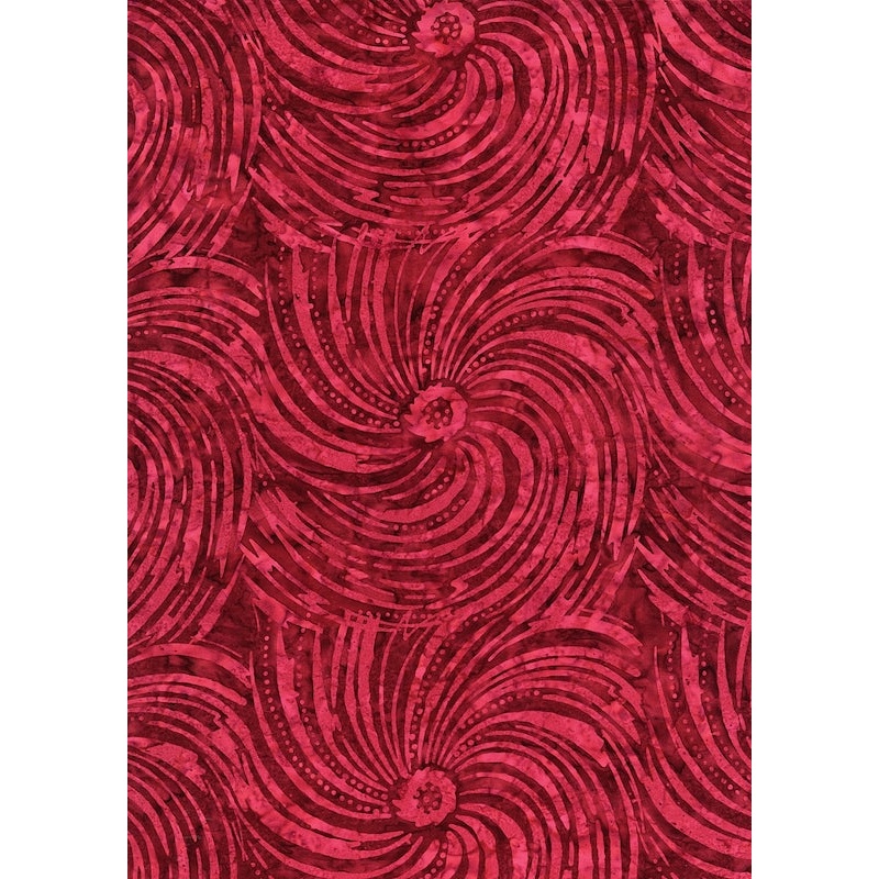 Tonga Batiks - Fireworks - Tonga - B 8668 - Red - Hurricane Swirls