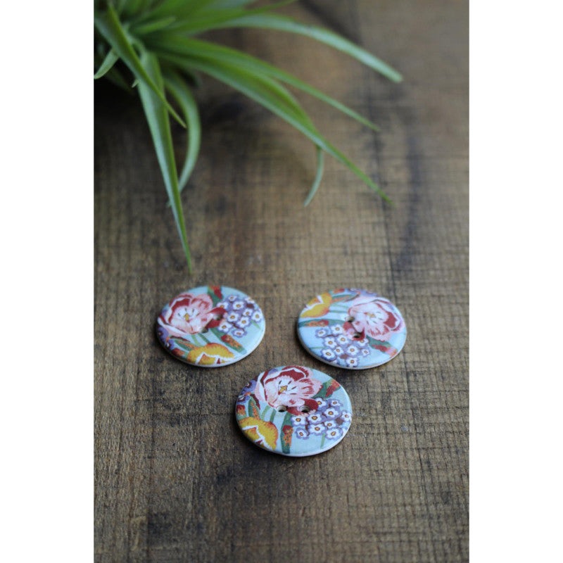 Ceramic Spring Bouquet Buttons