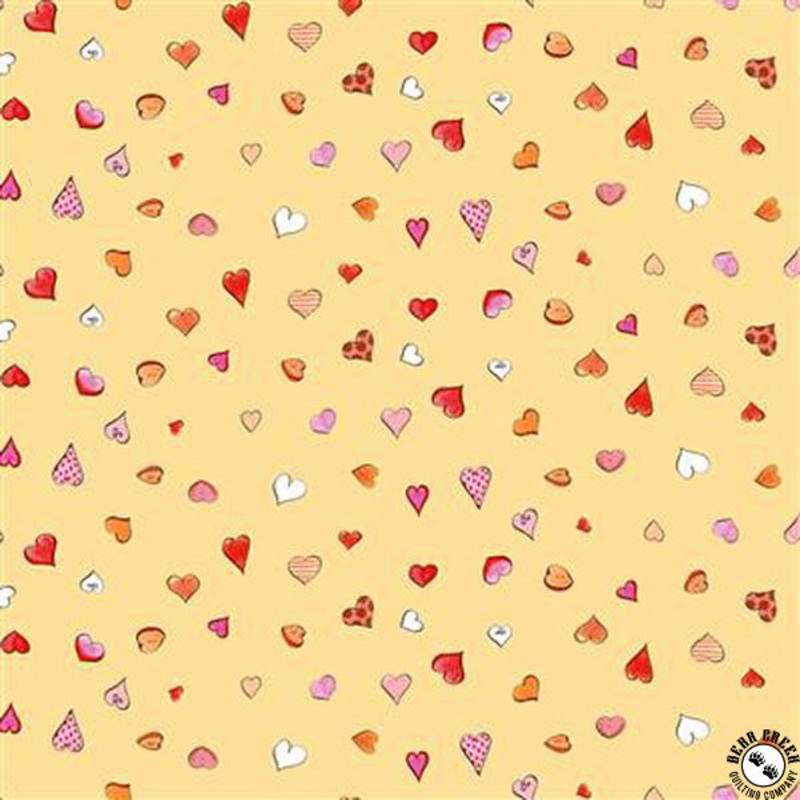 Clothworks From the Heart Hearts Light Gold Y3360-67