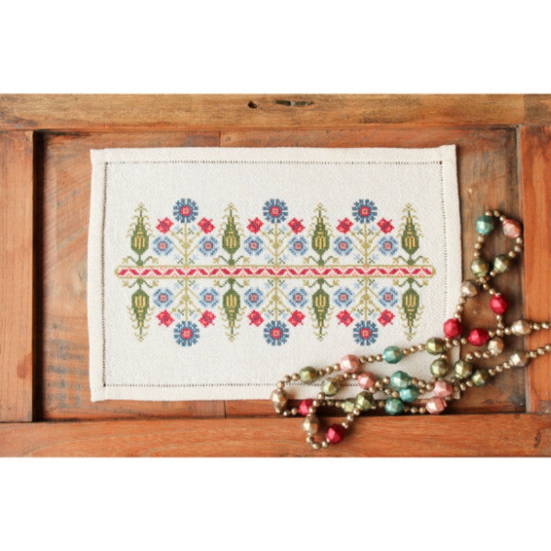Cornflower Cross Stitch Table Runner Kit