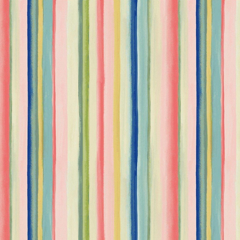 Dream Catcher Multi Watercolor Stripe Fabric   9748-48