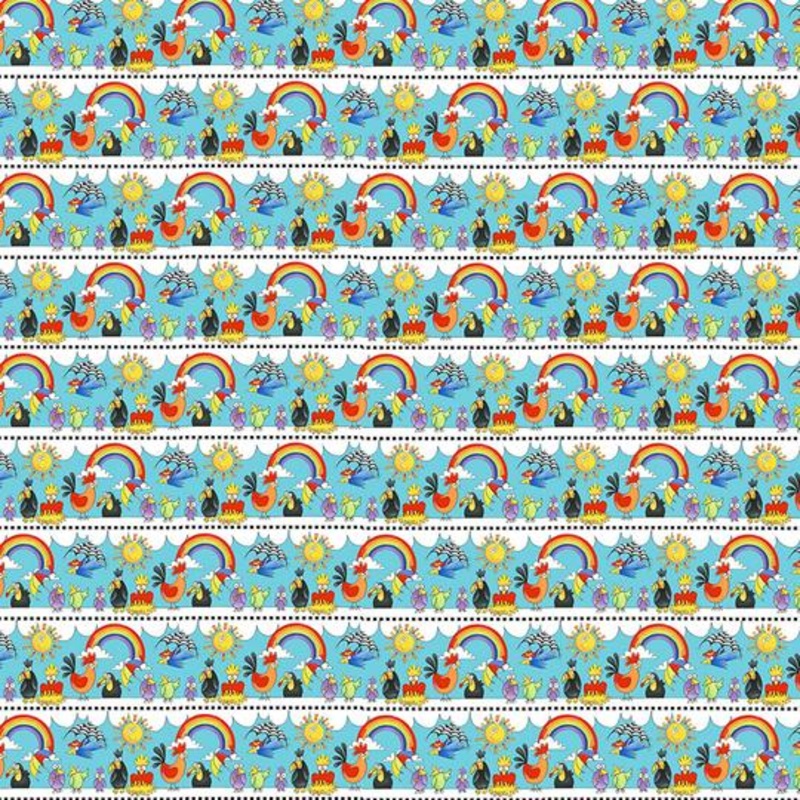 Noah's Story Novelty Stripe Blue 9458-11